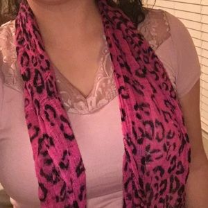 Pink Cheetah print scarf
